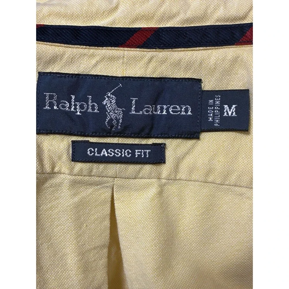 Ralph Lauren Men’s Vintage Yellow Polo Shirt Size Medium